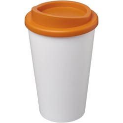 Obrázky: Hrnček Americano s izoláciou 350ml bielo-oranžový