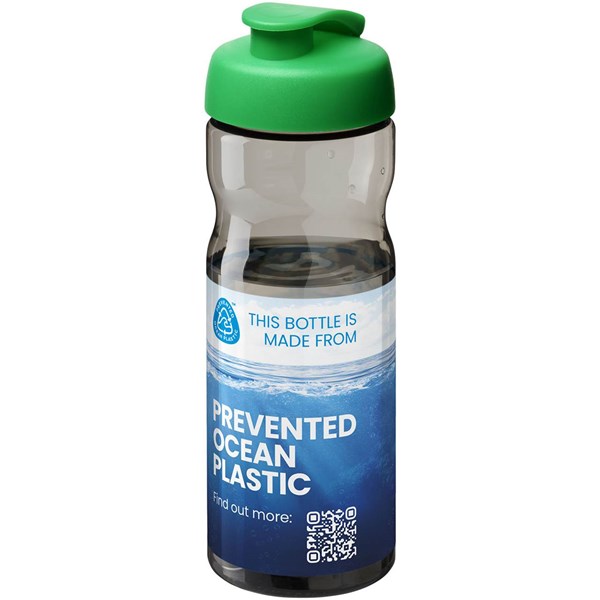 Obrázky: Športová fľaša H2O Active 650 ml šedo-zelená, Obrázok 2