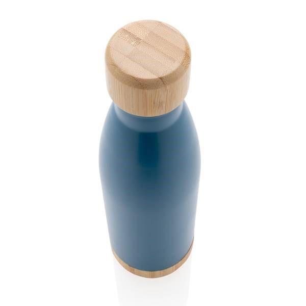 Obrázky: Nerezová termofľaša modrá s bambusovými detailami, Obrázok 3