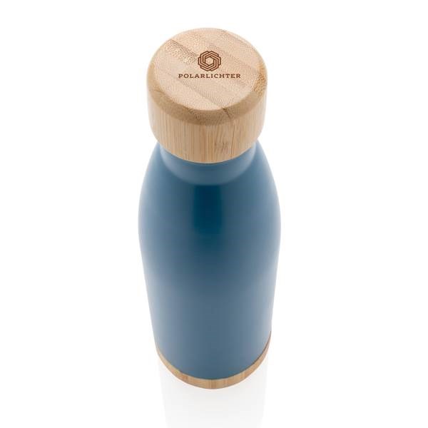 Obrázky: Nerezová termofľaša modrá s bambusovými detailami, Obrázok 5