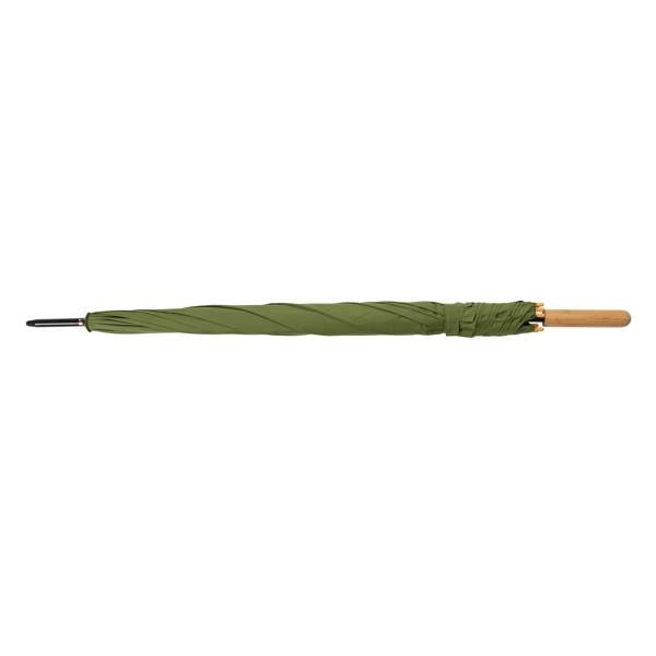 Obrázky: Automatický dáždnik rPET, madlo bambus, zelený, Obrázok 3