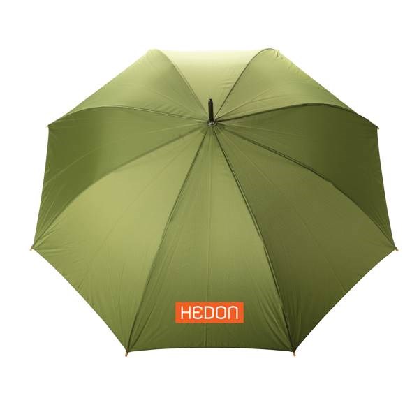 Obrázky: Automatický dáždnik rPET, madlo bambus, zelený, Obrázok 5
