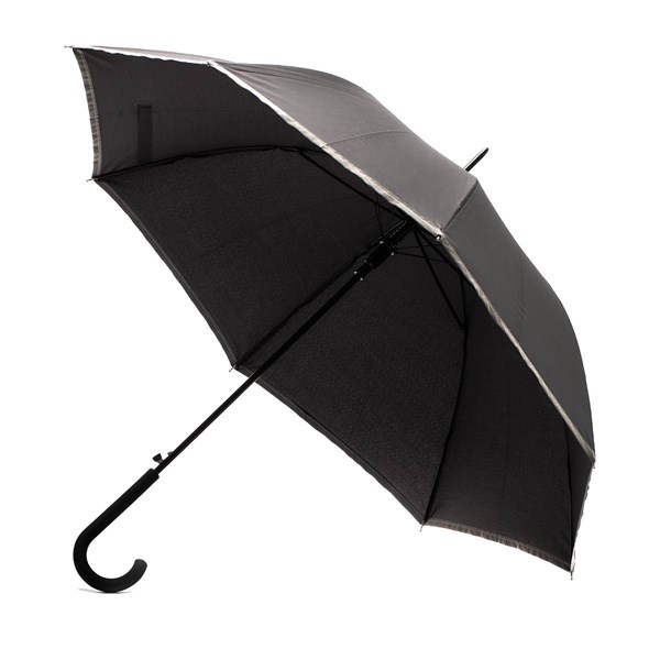 Obrázky: Automatický čierny dáždnik s reflexným lemom