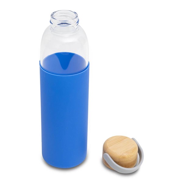 Obrázky: Sklenená fľaša 560 ml, modrá, Obrázok 2