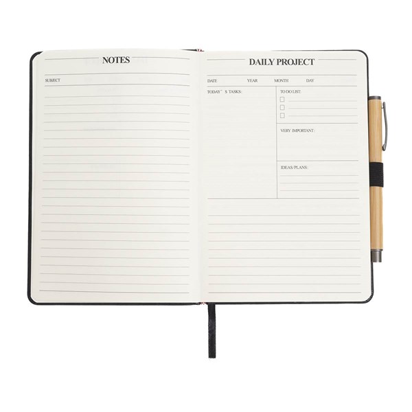 Obrázky: Organizér a zápisník s pútkom na pero, čierna, Obrázok 5