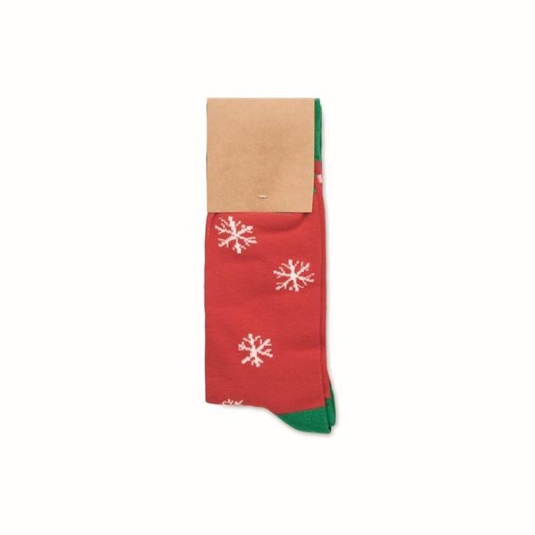 Obrázky: Pár ponožiek s vianočným motívom, veľ. M červené, Obrázok 6
