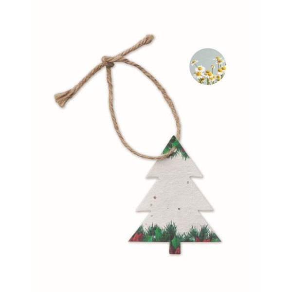 Obrázky: Vianočná ozdoba zo semienkového papiera, stromček, Obrázok 1