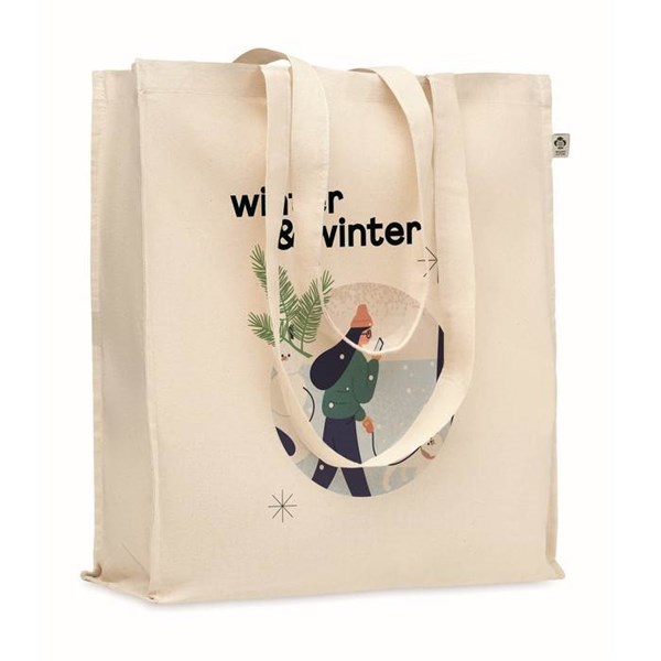 Obrázky: Bavlnená taška na nákupy s dlhými ušami 140 g/m2, Obrázok 2