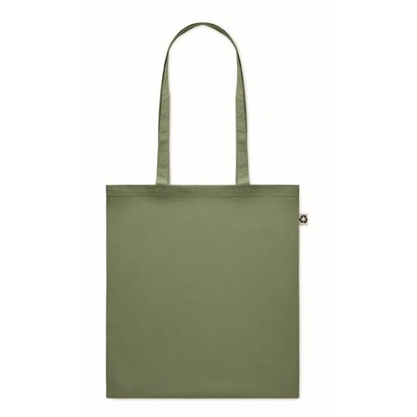 Obrázky: Zelená nákupná taška z recykl. bavlny 140 g/m2, Obrázok 1