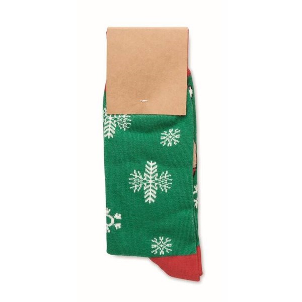 Obrázky: Pár ponožiek s vianočným motívom, veľ. L zelené, Obrázok 7