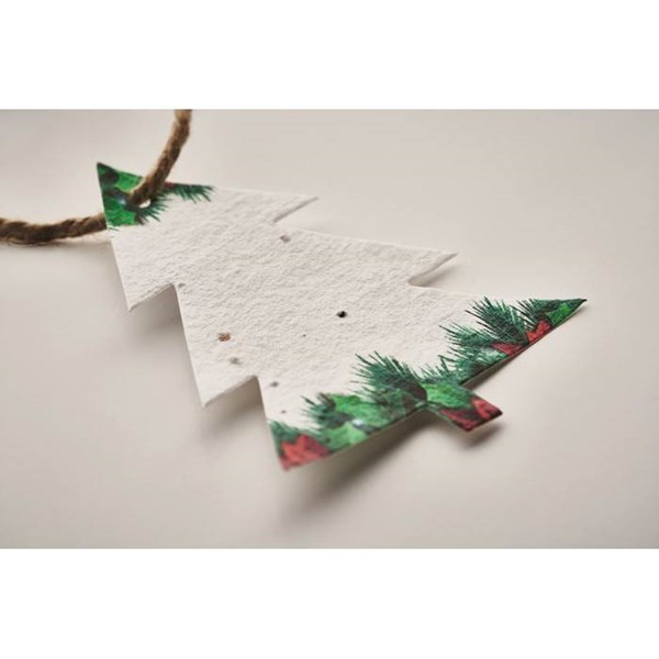 Obrázky: Vianočná ozdoba zo semienkového papiera, stromček, Obrázok 3