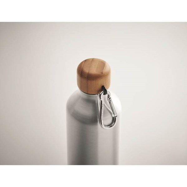 Obrázky: Hliníková fľaša s bambusovým viečkom 400 ml, Obrázok 6