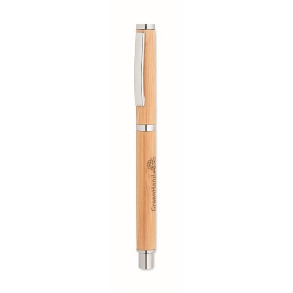Obrázky: Bambusové gélové pero s modrou náplňou, Obrázok 2