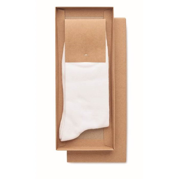 Obrázky: Ponožky v darčekovej krabičke L, biele, Obrázok 3