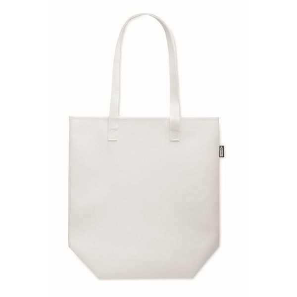 Obrázky: Biela nákupná plstená taška RPET s dlhými ušami, Obrázok 3