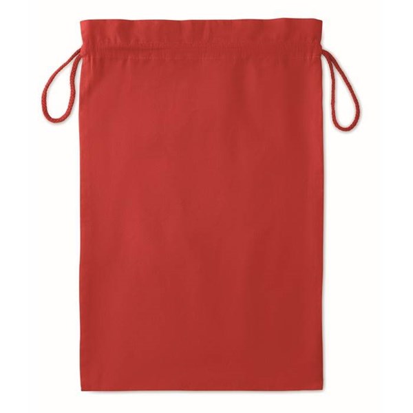 Obrázky: Veľký červený bavlnený váčok so šnúrkou 30x47 cm, Obrázok 3