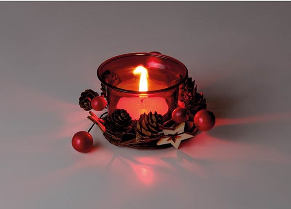 Obrázky: Červený sklenený stojan na vianočnú sviečku, Obrázok 4