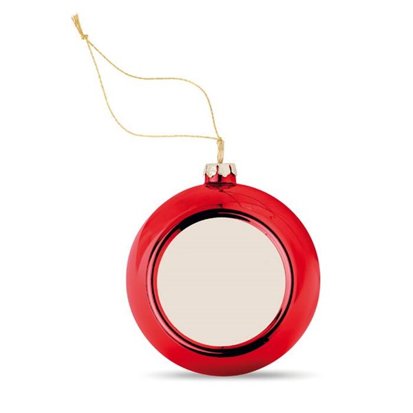 Obrázky: Sublimačná vianočná guľa, červená