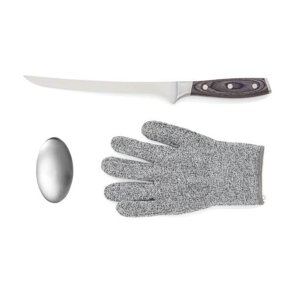 Obrázky: Nôž na filetovanie VINGA Kaiser,rukavica,kov.mydlo, Obrázok 5