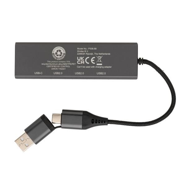 Obrázky: USB rozbočovač Terra z RCS recykl. hliníka, Obrázok 4