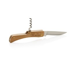 Obrázky: Skladací nôž s drevenou rukoväťou FSC® a otváračom