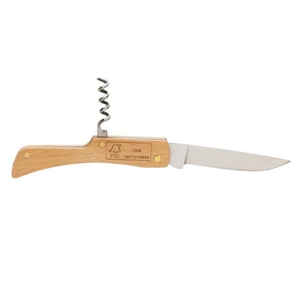 Obrázky: Skladací nôž s drevenou rukoväťou FSC® a otváračom, Obrázok 3