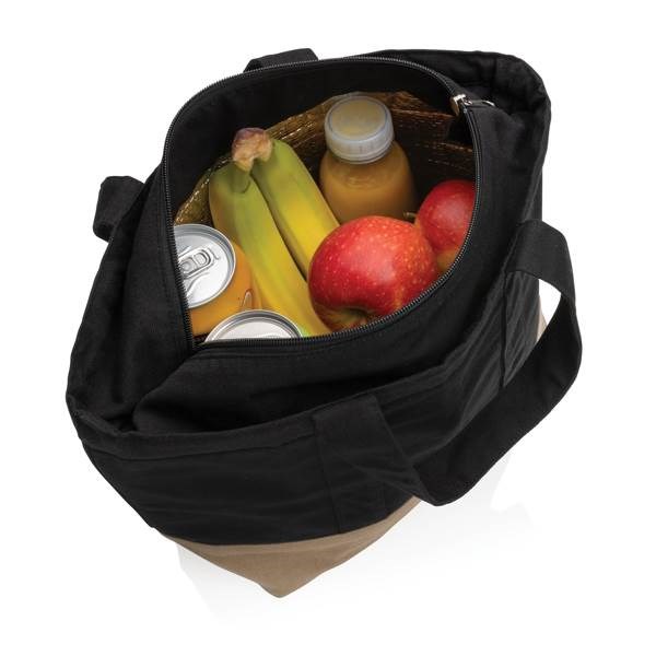 Obrázky: Malá chladiaca taška Impact z recykl.bavlny čierna, Obrázok 2