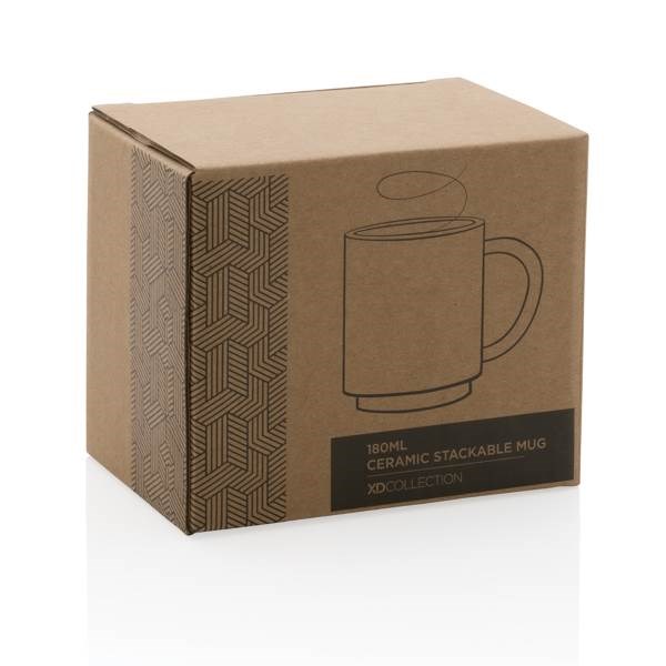 Obrázky: Stohovateľný keramický hrnček 180 ml šedý, Obrázok 8