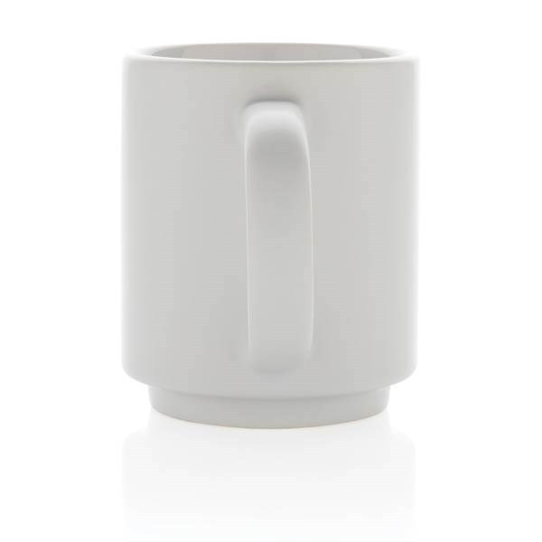 Obrázky: Stohovateľný keramický hrnček 180 ml biely, Obrázok 3