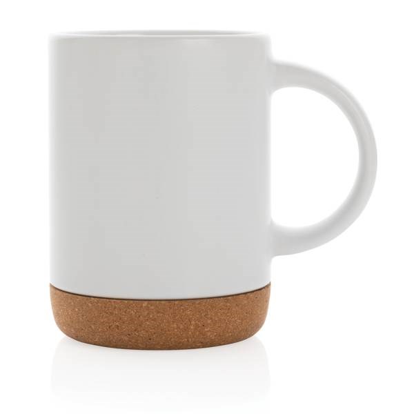Obrázky: Keramický hrnček ,korkový podstavec 280 ml biely, Obrázok 2