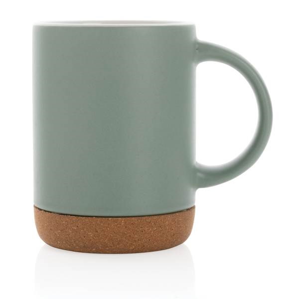 Obrázky: Keramický hrnček ,korkový podstavec 280 ml zelený, Obrázok 2