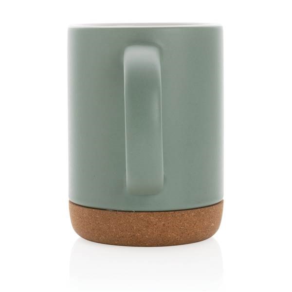 Obrázky: Keramický hrnček ,korkový podstavec 280 ml zelený, Obrázok 3