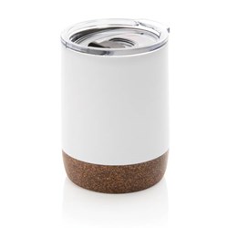 Obrázky: Malý termohrnček, recykl. oceľ 180 ml biely