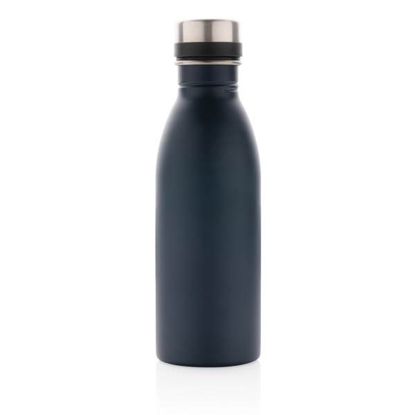 Obrázky: Fľaša na vodu z recykl.nerez.ocele500 ml tm.modrá, Obrázok 2