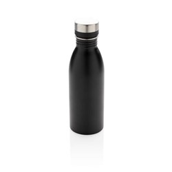 Obrázky: Fľaša na vodu z recykl.nerez.ocele500 ml čierna