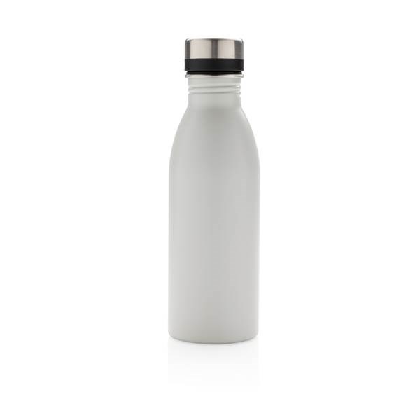 Obrázky: Fľaša na vodu z recykl.nerez.ocele500 ml biela, Obrázok 2