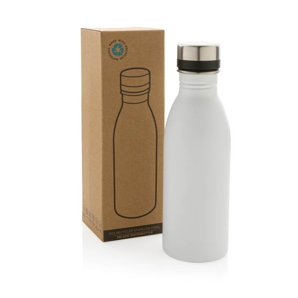 Obrázky: Fľaša na vodu z recykl.nerez.ocele500 ml biela, Obrázok 9