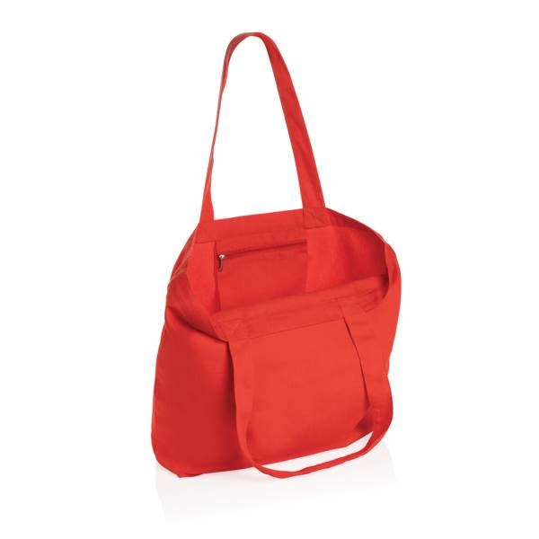 Obrázky: Červená nákupná taška,vnútorné vrecko z recykl. BA, Obrázok 2