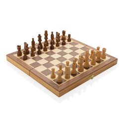 Obrázky: Prémiový FSC® drevený šach v skladacej šachovnici