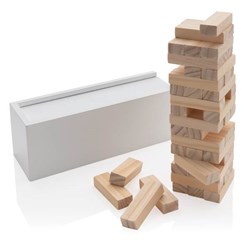 Obrázky: FSC®skladacia veža, drevené kvádre,  biela krabica