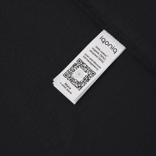 Obrázky: Unisex tričko Bryce, rec.bavlna, čierne XL, Obrázok 5