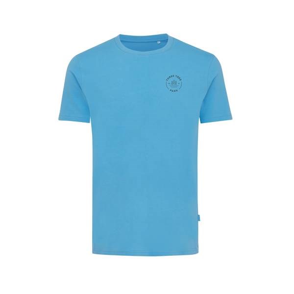 Obrázky: Unisex tričko Bryce, rec.bavlna, modré L, Obrázok 3