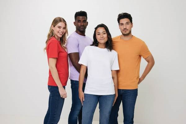 Obrázky: Unisex tričko Bryce, rec.bavlna, oranžové XL, Obrázok 4