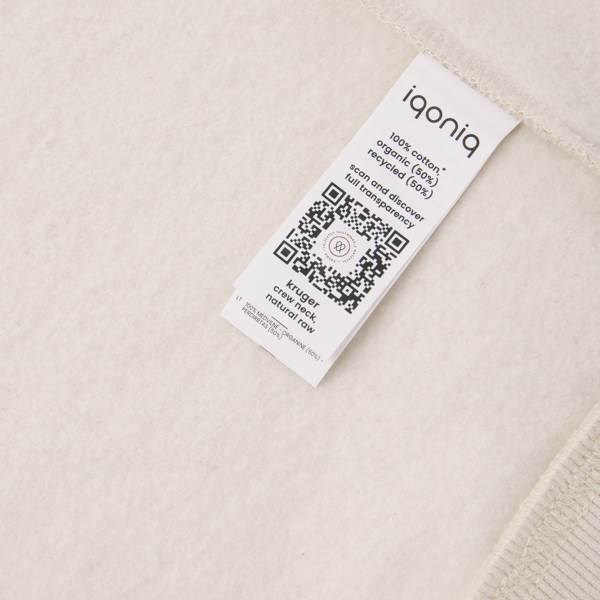 Obrázky: Unisex mikina Kruger, recykl.bavlna, biela XL, Obrázok 5