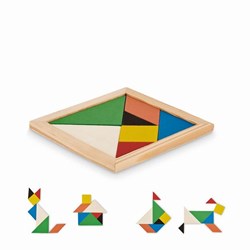 Obrázky: Drevená logická hra - puzzle Tangram