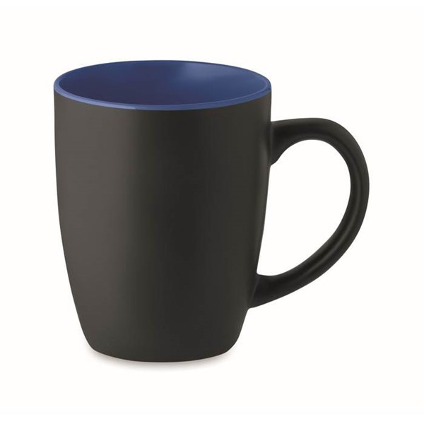 Obrázky: Čierno-modrý matný keramický hrnček 290 ml