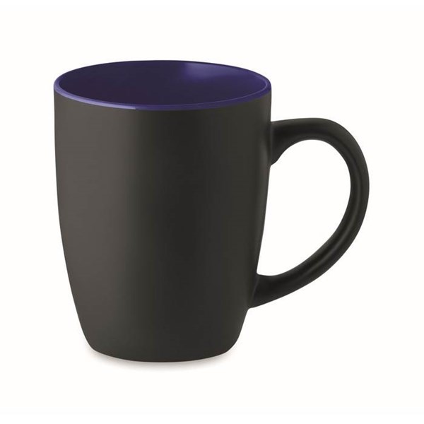 Obrázky: Čierno-tm.modrý matný keramický hrnček 290 ml
