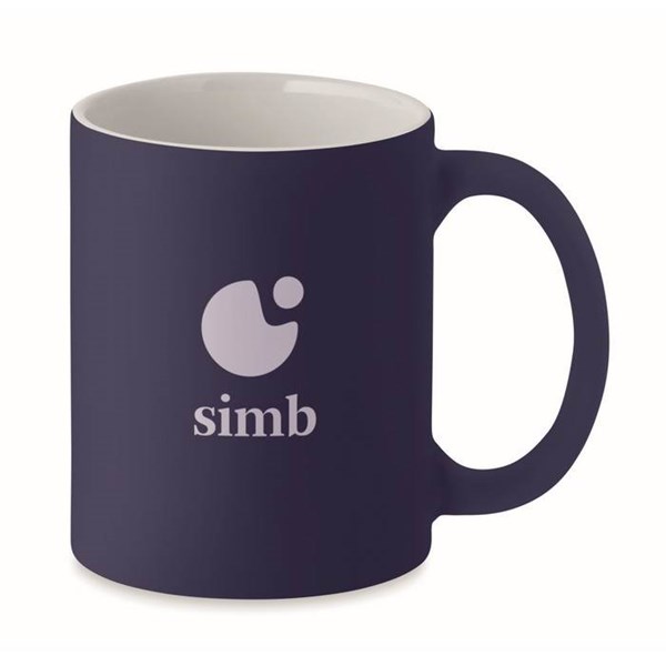 Obrázky: Modro-biely matný keramický hrnček 300 ml, Obrázok 2