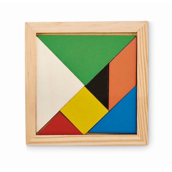Obrázky: Drevená logická hra - puzzle Tangram, Obrázok 2