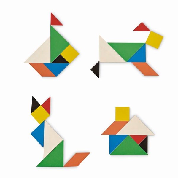 Obrázky: Drevená logická hra - puzzle Tangram, Obrázok 6